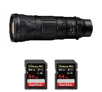 Objectif Nikon Z 180-600mm F5.6-6.3 VR + 2 SanDisk 64GB Extreme PRO UHS-II + Ebook 20 astuces pour des images qui claquent
