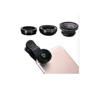 Objectif Pince 3 en 1 pour ALCATEL 1C Smartphone Universel Macro Fisheye Grand Angle Metal Pochette Demontable