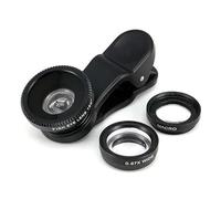 Objectif Pince 3 en 1 pour IPHONE 13 Pro Universel Macro Fisheye Grand Angle Metal Pochette Demontable