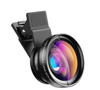 Objectif professionnel pour téléphone portable, grand angle et macro, photographie haute définition avec clip universel, doté de verre optiq