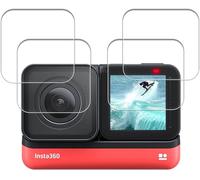 Objectif Protection Ecran pour Insta360 One RS/One R Verre Trempé, 4k Vitre Protecteurs et Lentille Film-4 pièces