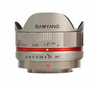Objectif Samyang 7,5mm f/3.5 pour capteur micro 4/3 - Oeil-de-poisson - SILVER