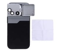 Objectif Smartphone 3 en 1, Lentilles Macro 10X, Téléobjectif 2X et Fisheye 180°, Étui Protecteur Inclus - Accessoire Photo Polyvalent, Protection Flexible et Changement Rapide