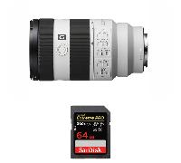 Objectif Sony FE 70-200mm f/4 Macro G OSS II + 1 SanDisk 64GB Extreme PRO UHS-II + Ebook 20 astuces pour des images qui claquent