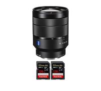 Objectif Sony Vario-Tessar T* FE 24-70mm f/4 ZA OSS + 2 SanDisk 128GB Extreme PRO UHS-II + Ebook 20 astuces pour des images qui claquent