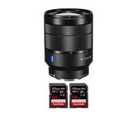 Objectif Sony Vario-Tessar T* FE 24-70mm f/4 ZA OSS + 2 SanDisk 64GB Extreme PRO UHS-II + Ebook 20 astuces pour des images qui claquent