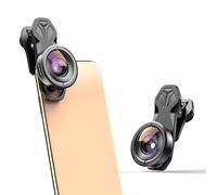 Objectif super grand angle HD 170 pour caméscope à double objectif iPhone, Pixel, Samsung Galaxy et tous les smartphones pour Xiaomi
