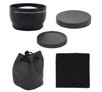 Objectif Téléobjectif 49MM 2X Grossissement, Aluminium Noir, Compatible Tous Objectifs 49MM - Haute Définition, Profondeur de Champ Faible, Observation Détails Lointains