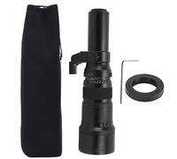 Objectif Téléobjectif 500mm F6.3, Mise au Point Manuelle, Structure Métallique, Revêtement MC - Contraste Élevé, Adaptateur T2 Inclus, pour Photographie Animalière (Noir)