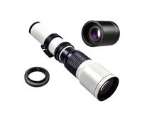 Objectif téléobjectif Manuel 500 mm F8.0 avec convertisseur 2X Compatible avec Les Nikon D3400, D500, D7200, D5500, D750, D5300, 60D et 77D.(A9,EF-M)