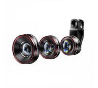Objectif Telephone Portable universels, 3 en 1 Objectif pour téléphone, Objectif grand angle 120°, objectif fisheye 235°, objectif macro 25×, Macro Lens, pour la Plupart des Smartphones