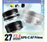 Objectif TTArtisan APS-C à mise au point automatique 27 mm F2.8 à grande ouverture pour appareil photo Fuji X Mount XF XE4 XT30 XA5 XS10 XM5 XT4 XT3 X-PRO1 XH1 for Sony E White