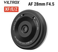 Objectif Viltrox AF 28mm F4.5 Chip Pancake pour appareils photo plein format avec autofocus pour appareils photo Sony E/Nikon Z/Fuji X/Série L Black
