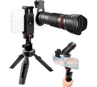 Objectif zoom 40x avec trépied, téléobjectif pour téléphone, télescope pour téléphone, objectif d'appareil photo pour randonnée, camping, observation de la faune, lune, sports, jeux