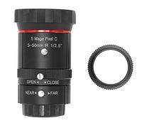 Objectif zoom 5 MP avec ouverture manuelle, distance focale 5-50 mm, monture C pour haute définition pour appareils photo industriels et caméras de sécurité courantes