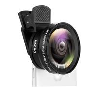 Objectif Zoom de télescope, Objectif de téléphone Portable 0, 45x Grand Angle 12, 5X Macro, kit caméra téléphone Universel