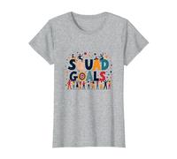 Objectifs de l'équipe : Motivation du Travail d'équipe T-Shirt, Femme, Gris Chiné, M