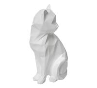 Objet déco Chat Origami Blanc en résine H 20.5 cm - Atmosphera