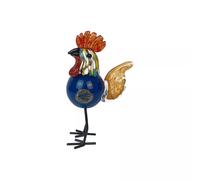 Objet deco Coq bleu Galli H23cm