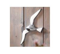 Objet déco oiseau 13x30 cm en aluminium poli