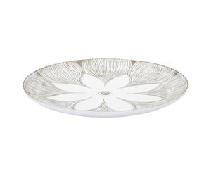 Objet décoratif assiette en résine athène Mauro Ferretti Blanc 35,5x4,4 cm