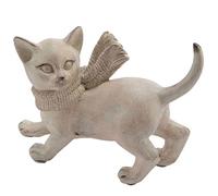 Objet décoratif chat en harmonie, en résine, hauteur 11x6,5 cm, Amadeus