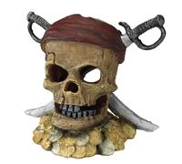 Objet décoratif crâne de pirate avec cache-œil Aqua Della Doré 7x7x8 cm