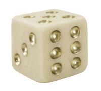 Objet décoratif dés Mauro Ferretti Quarzy Blanc 8x8x8 cm