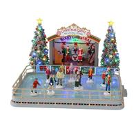 Objet décoratif - LEMAX - Christmas Grove Skating Rink - Blanc - Intérieur - 17x25x32 cm