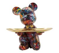 Objet décoratif Mauro Ferretti Dog Psyco Tray Multicolore 17x15x22,5 cm