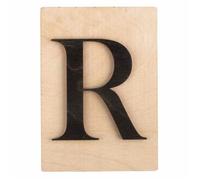 Objet décoratif - RAYHER - R - 14,9 x 10,5 cm - Noir - Bois massif