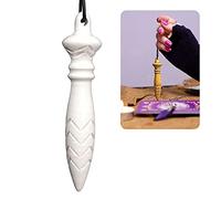Objet Magique Pendule de Thot Artisanal | Pendule divinatoire égyptien pour radiesthésie, Reiki, travaux de Divination. Esotérisme et spiritualité | en céramique Fait Main, Fait en France - Blanc