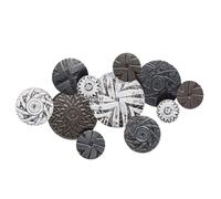 Objet mural - Gris - Gris argenté - Métal - 110 x 60 cm - Cercles