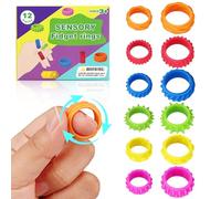 Objet Satisfaisant Pack 12 Pcs Fidegt Toys Jeu Anneaux Sensoriels Gadget Ado Garcon TDAH Enfant Outils pour Concentration Widget Anti Stress Among Us Pierre Anti TDAH et Angoisse Finger Spinner Objets