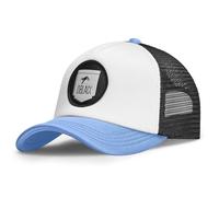 Oblack Casquette Homme Classic Blue Windsurfer Bleu Ciel Chapeau Homme Total White Baseball Trucker Cap Bonnet Femme - Casquette Trucker