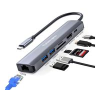 Oblinple Hub USB C 7 en 1, Adaptateur USB C vers HDMI 4K 60Hz
