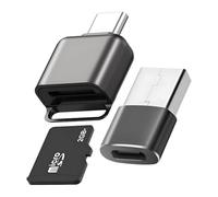 Oblinple Lecteur de Carte Micro SD, USB C vers Carte Mini SD, Card Reader Adapter Mémoire de Type C à TF, Adaptateur USB C pour PC, Tablette, Ordinateur Portable, MacBook, Android Smartphone Samsung