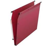 Elba Dossier suspendus pour armoire Ultimate A4 Polypropylène - 150 feuilles - Fond U 15 mm - Rouge - Lot de 10