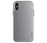 Obliq Coque pour iPhone XS / X Modèle Slim Meta Antichoc et Anti-rayures Argent