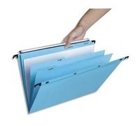 Oblique Az Paquet De 5 Dossiers Suspendus Tiroir 5 Onglets En Kraft 240g. Fond V, Bouton-Pression. Bleu