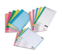 OBLIQUE AZ Sachet de 10 planches étiquettes n°0 réversibles pour dossiers suspendus tiroir. Coloris Bleu