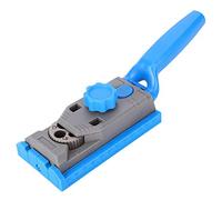 Oblique Hole Locator Installation Hand Tool, Wood Drilling Accessory with Precision Scale, Durable Blue Woodworking Positioning Tool for Accurate Angled Holes in Carpentry and DIY