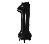 Oblique Unique® Ballon de baudruche avec numéro pour enfants pour anniversaire, Nouvel An, fête de fin d'année, décoration en film plastique noir - Nombre au choix