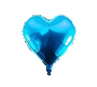 Oblique Unique® Ballon en aluminium en forme de cœur et d'étoile - Pour anniversaire, mariage, fête, Noël - Au choix (cœur bleu)