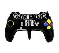 Oblique Unique Ballon en aluminium en forme de manette de jeu 3D - Décoration pour anniversaire d'enfant - Pour garçons et filles - Décoration à suspendre pour anniversaire d'enfant