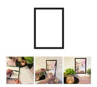 Oblique Unique® Cadre photo A4, interchangeable, avec fermeture magnétique, fixation autocollante, décoration murale, pour photos d'enfants, noir, 1 pièce