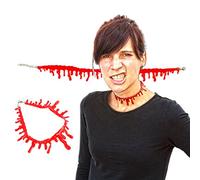 Oblique Unique® Collier goutte de sang rouge pour fête d'Halloween