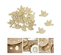 Oblique Unique Confettis en bois - Décoration de table pour baptême, communion, confirmation, mariage, confirmation, garçon et fille (naturel) ca. 3,5 cm x 2 cm