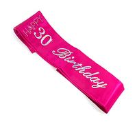 Oblique Unique® Écharpe 30e anniversaire Happy Birthday, rose, taille unique