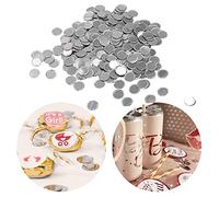 Oblique Unique® Lot de 300 confettis de table ronds argentés avec effet miroir pour mariage, anniversaire, fête, anniversaire de mariage